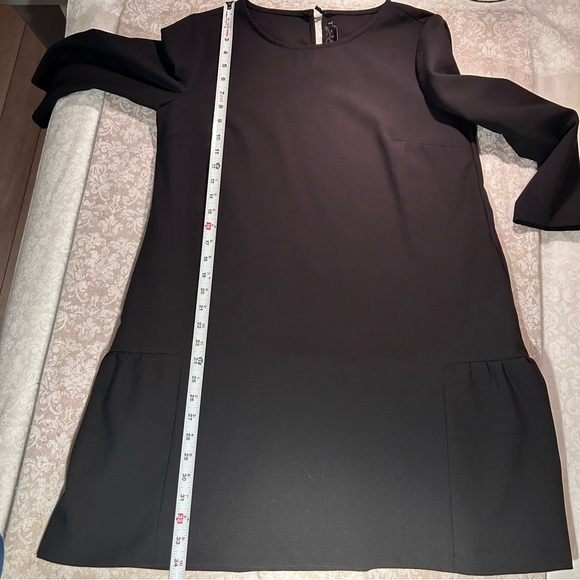 HATCH ~ The Tulip Black Maternity Ruffle Mini Shift Dress in size 0 (XS~S) - Picture 11 of 15